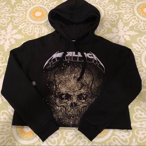 Metallica Crop Hoodie